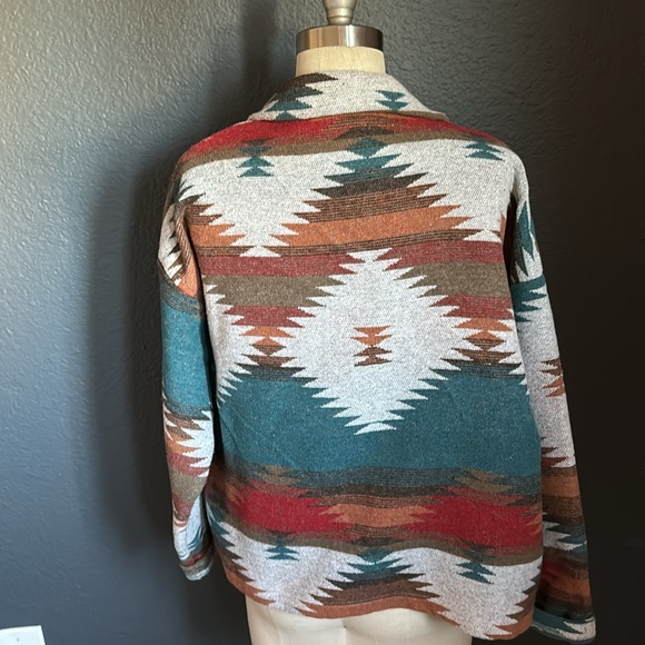 BLUE B Soft Comfy Lightweight Aztec Pattern Jacket - Picture 5 of 6